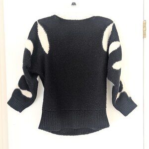 Vintage 80s Tamaron Abstract Knit Angora Wool Blend Statement Sweater M/L